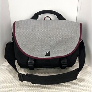 Rickshaw Messenger Bag Black Herringbone Messenger Laptop Bag